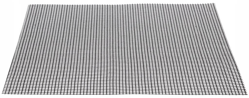 2er Set Grillmatten Antihaft PTFE-Glasfaser 36x42 cm bis 260°C, schwarz