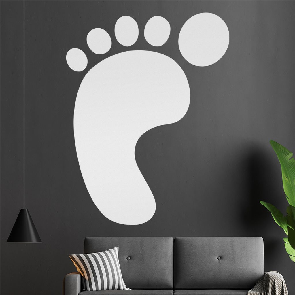 KIWISTAR Fuß Silhouette - Laufen Gesundheit Zehen Sohle Wandtattoo in 6 Größen - Wandaufkleber Wall Sticker - Dekoration, Küche, Wohnzimmer, Sc...