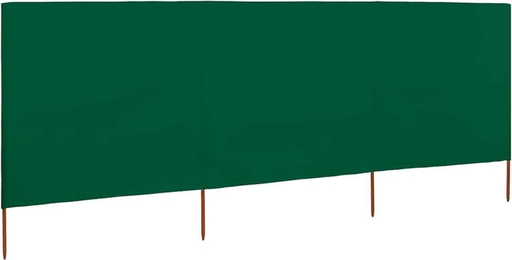 vidaXL 3-teiliges Windschutzgewebe 400 x 80 cm Grün Produktbild 