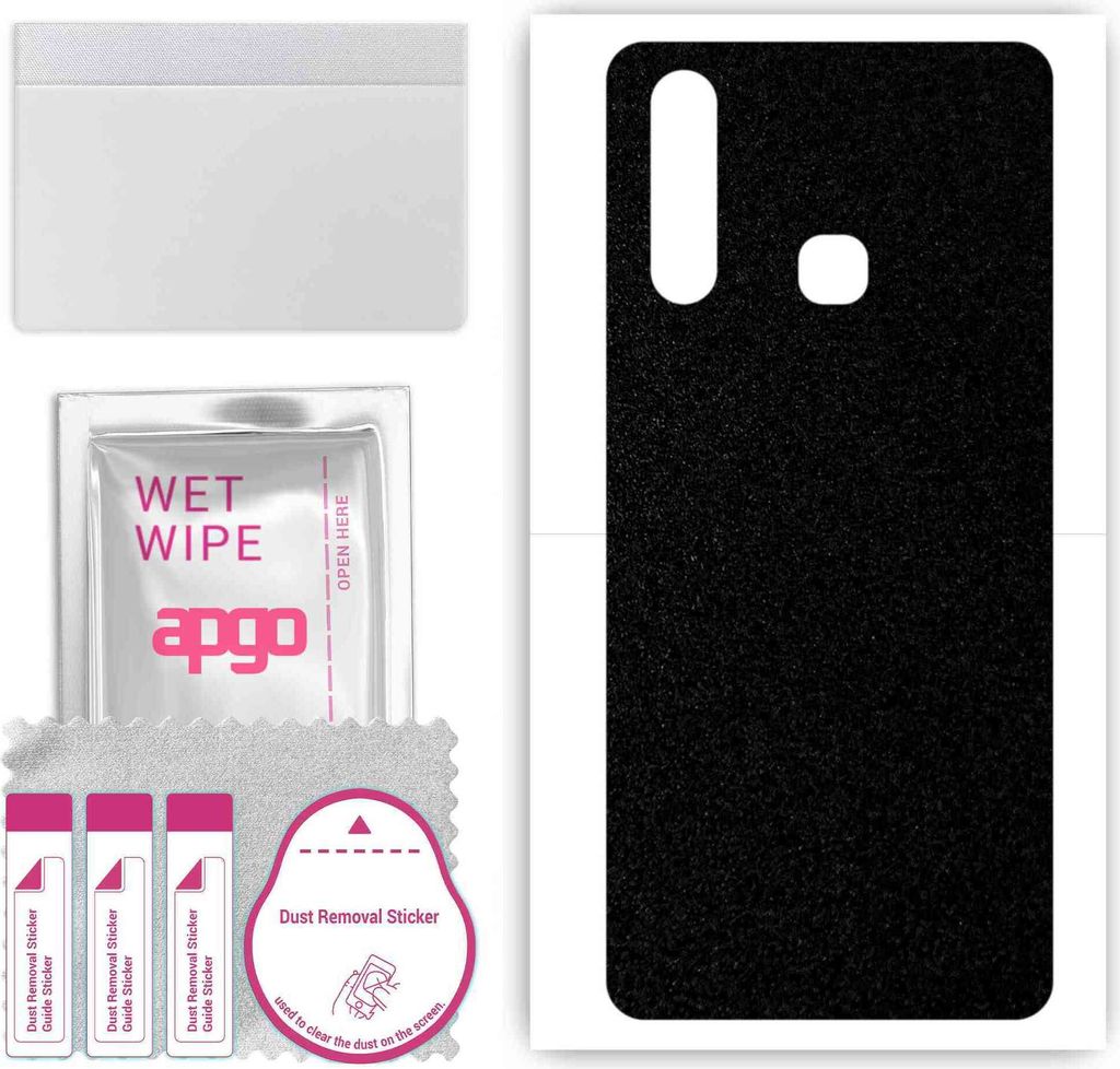 apgo Rückseite Schutzfolie, Skin, kompatibel mit vivo Z5i, Hinten Displayschutzfolie aus Vinylfolie, kratzfest, einfache Montage - Mattschwarz
