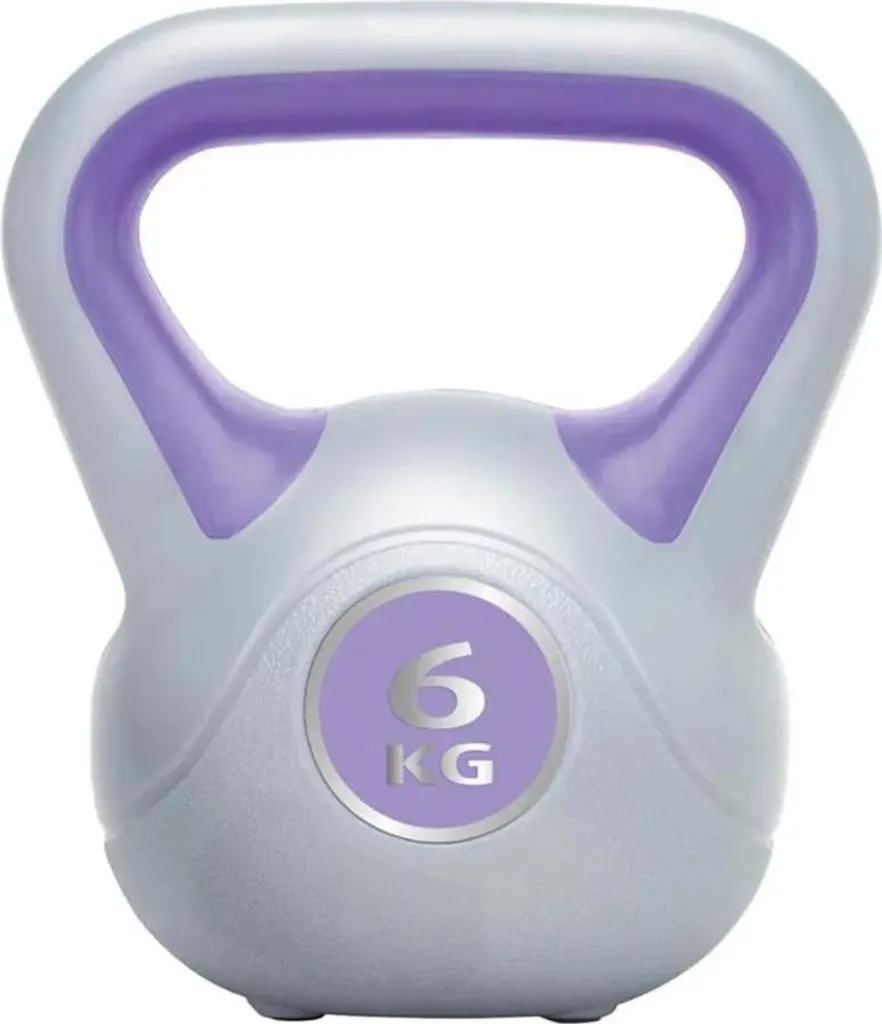 Kettlebell 6kg en vinyle violet Urban Fitness pour fitness à domicile