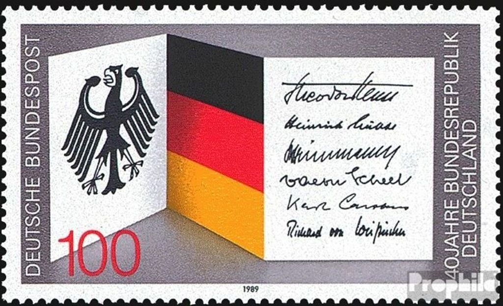 Briefmarken BRD (BR.Deutschland) 1989 Mi 1421 (kompl.Ausgabe) postfrisch 40 Jahre Bundesrepublik Deutschland