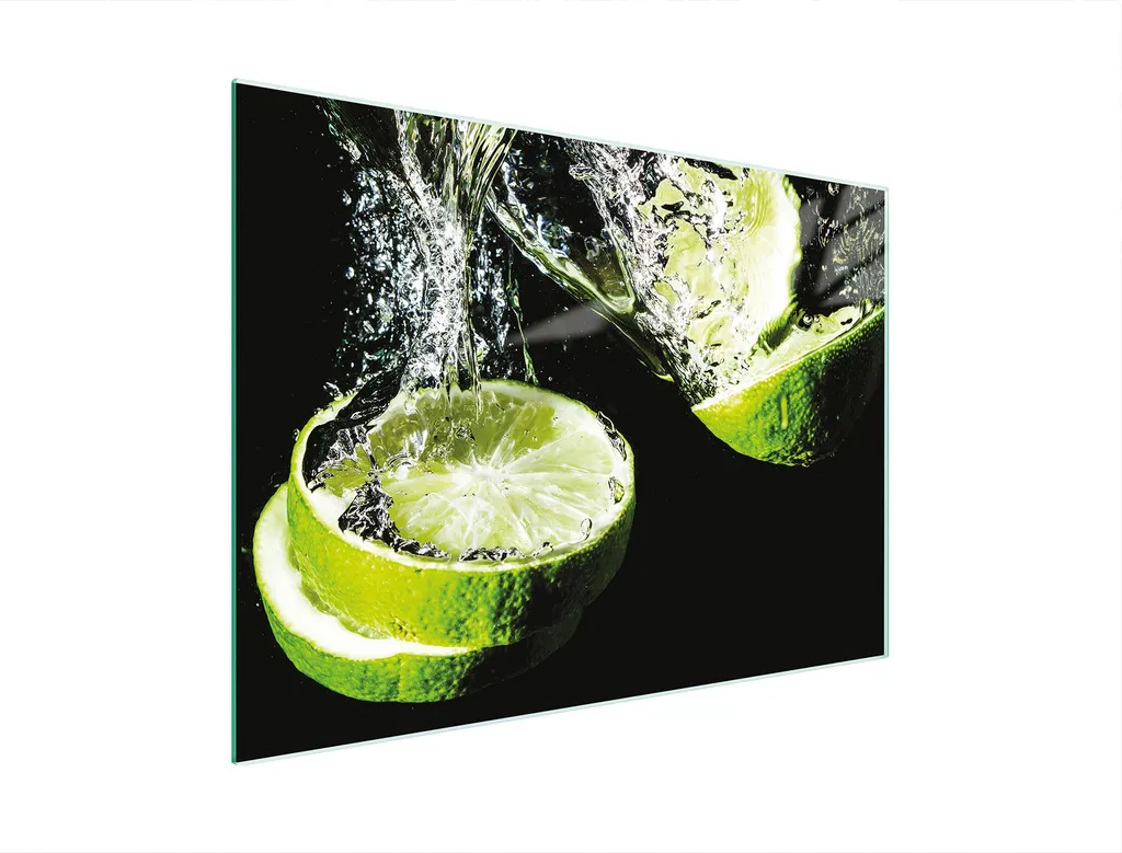 Tagliere in Vetro Temperato 30x22 Multiglass Lime Nero - Top Igiene