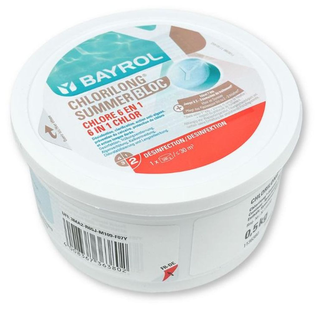 BAYROL Chlorilong Summer Bloc 500g 6-in-1 Chlortablette Produktbild 