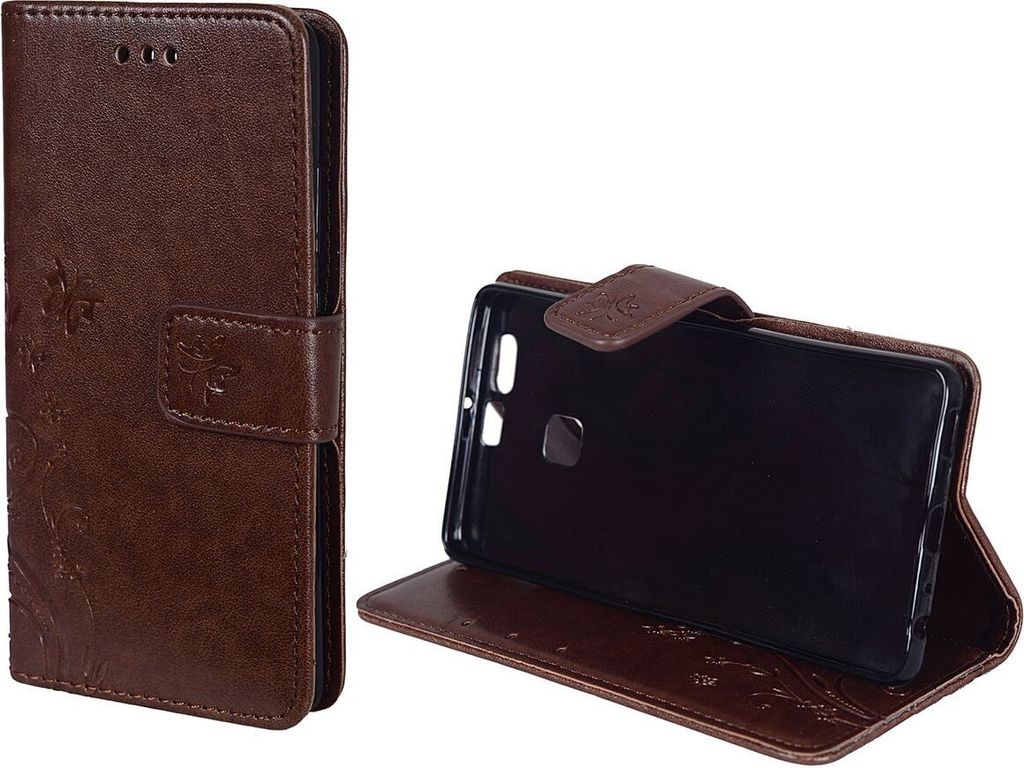 Schutz Hülle Blumen für Handy Huawei P9 Coffee