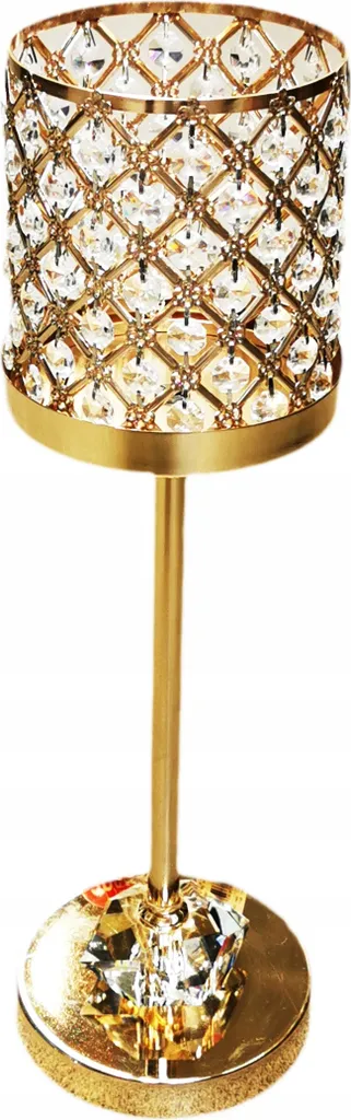 Lustre en cristal glamour couleur or 63 cm avec reflets scintillants