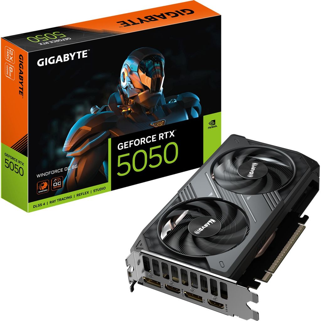 GIGABYTE GeForce RTX 5050 WINDFORCE OC 8G Grafikkarte - 8GB Produktbild 