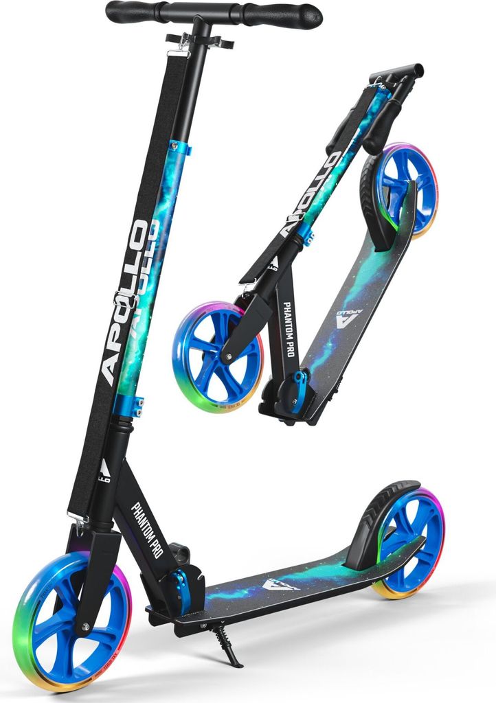Apollo Cityroller City Scooter Phantom Pro LED, klapp- und Produktbild 2