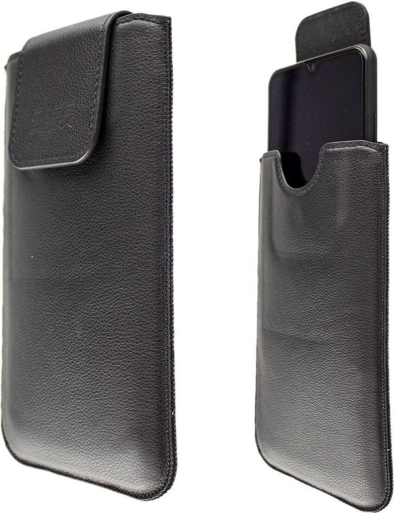 Etui Echtleder Handytasche passend für Beafon M6 und weitere Beafon Modelle mit einer Größe von 152 x 76 x 9 mm