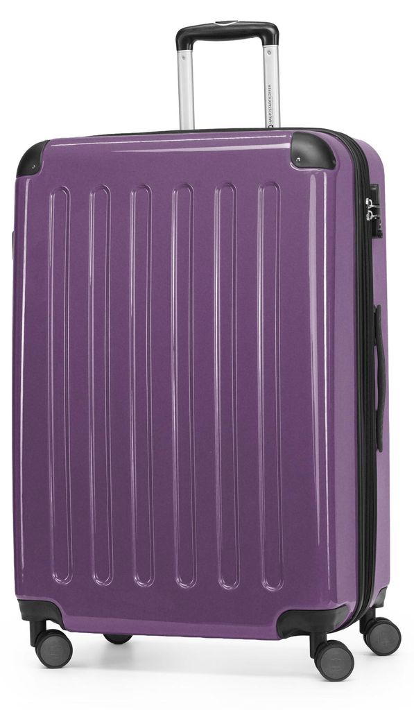 HAUPTSTADTKOFFER - Alex - Großer Hartschalen-Koffer mit Rollen Trolley XL Rollkoffer Dehnfalte Reisekoffer 120L, TSA-Schloss,Aubergine