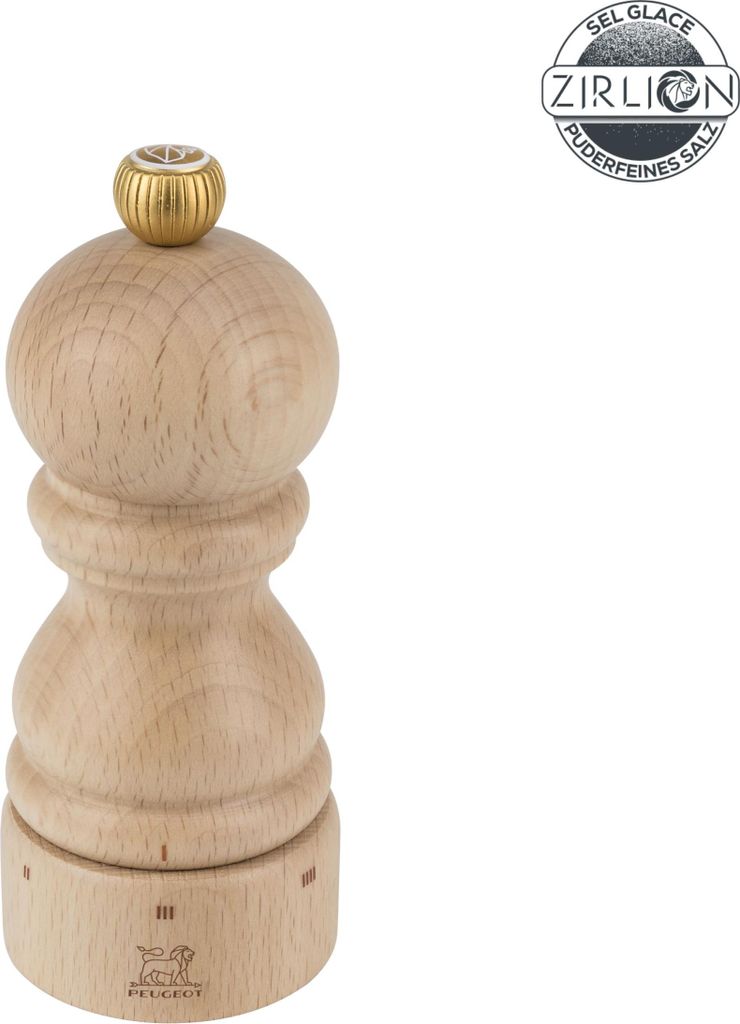 PEUGEOT Salzmühle PARIS 12cm Buchenholz Natur uSelect Zirkonia-Mahlwerk Gewürze
