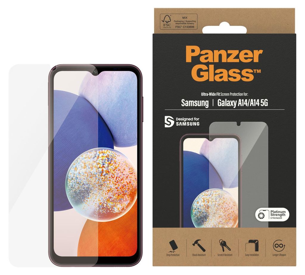 Vetro temperato Panzerglass Ultra-Wide Fit per Samsung Immagine del prodotto 