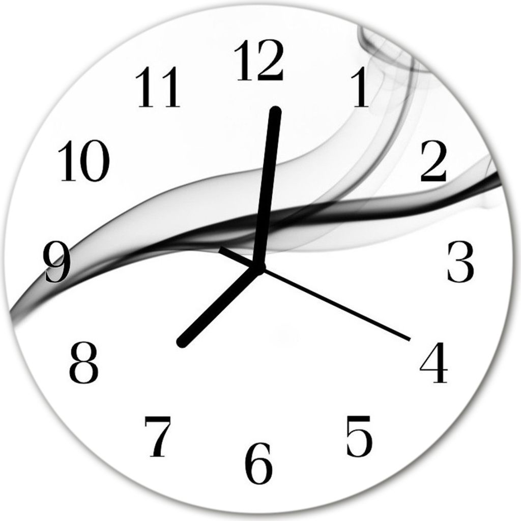Glasuhr Wanduhr Küchenuhr Echt-Glas 30fi cm Abstrakter Produktbild 