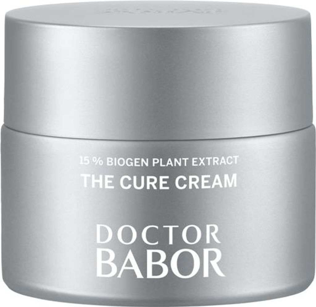 A silver jar of Babor Doctor Babor Regeneration The Cure Cream.
