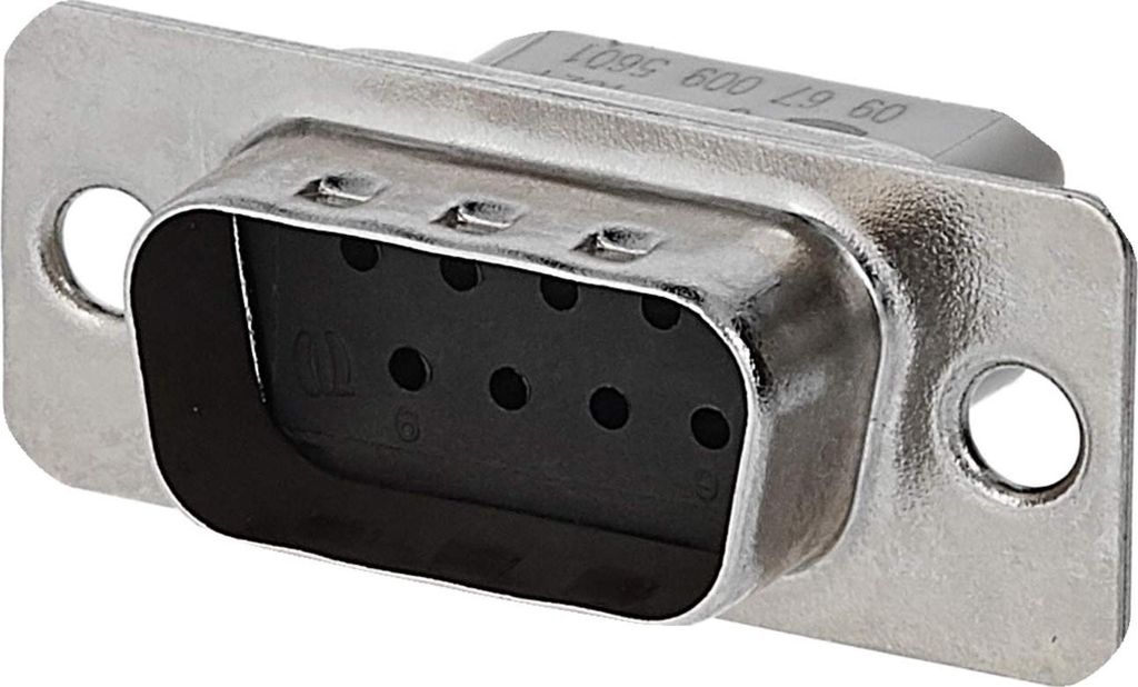 HARTING D-Sub Stifteinsatz (M) passend für D-Sub Gehäuse Baugröße 9 und D-Sub Modul 9-polig Crimpanschluss - 1 Stück