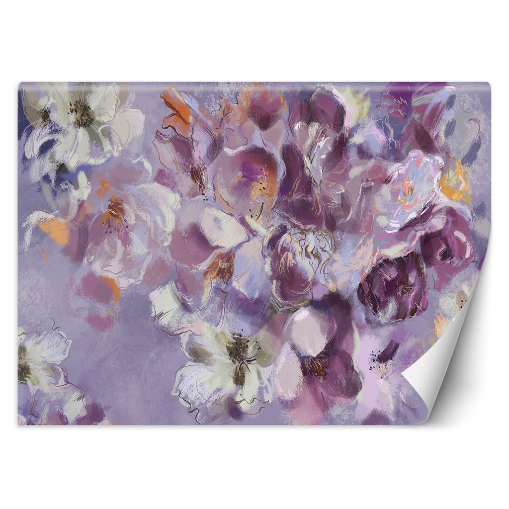 Iris Blumem Natur Violett FOTOTAPETE 254x184 cm VLIES Tapete Wandtapete Wandbilder Wanddekoration Design Wohnzimmer Schlafzimmer Flur Büro Küche ...