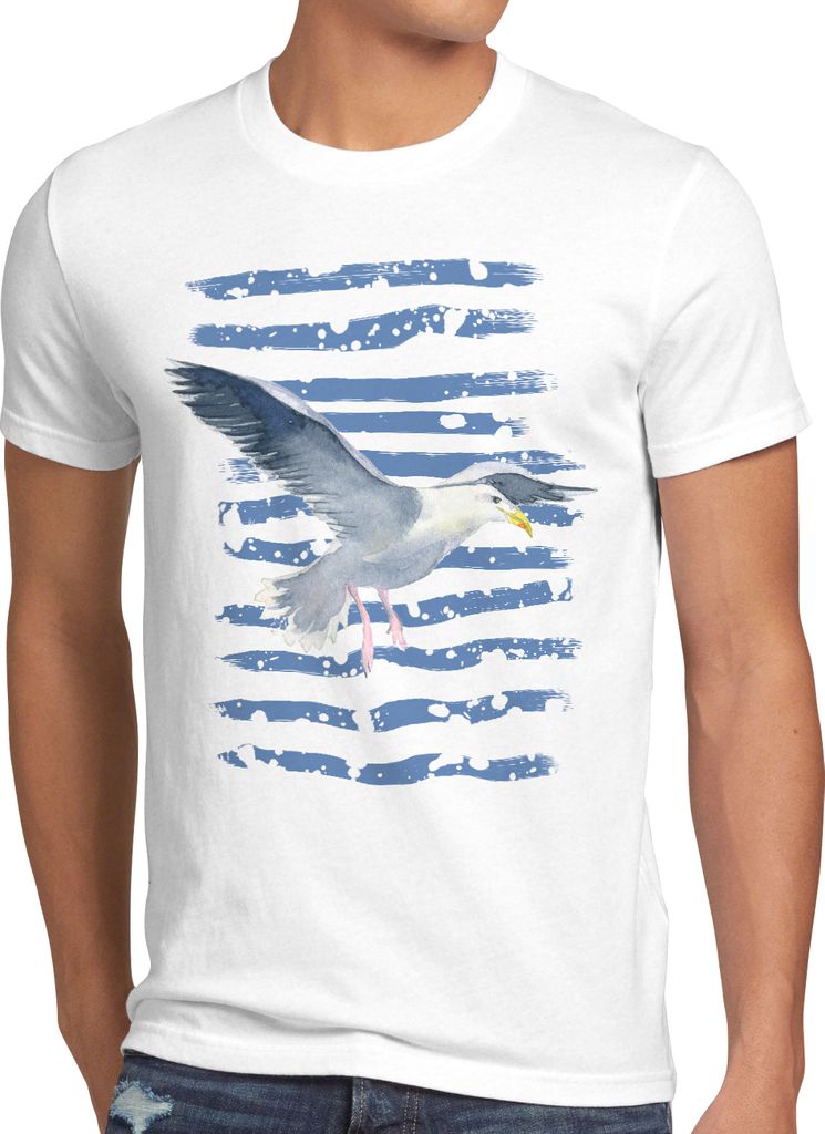 style3 Möwe Herren T-Shirt ozean meer strand insel