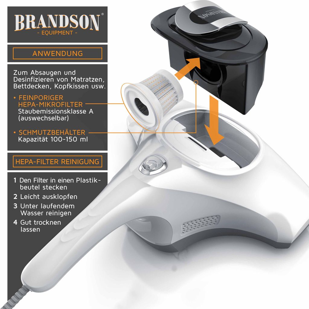 Brandson Milben Handstaubsauger 300W, Milbensauger, Produktbild 5