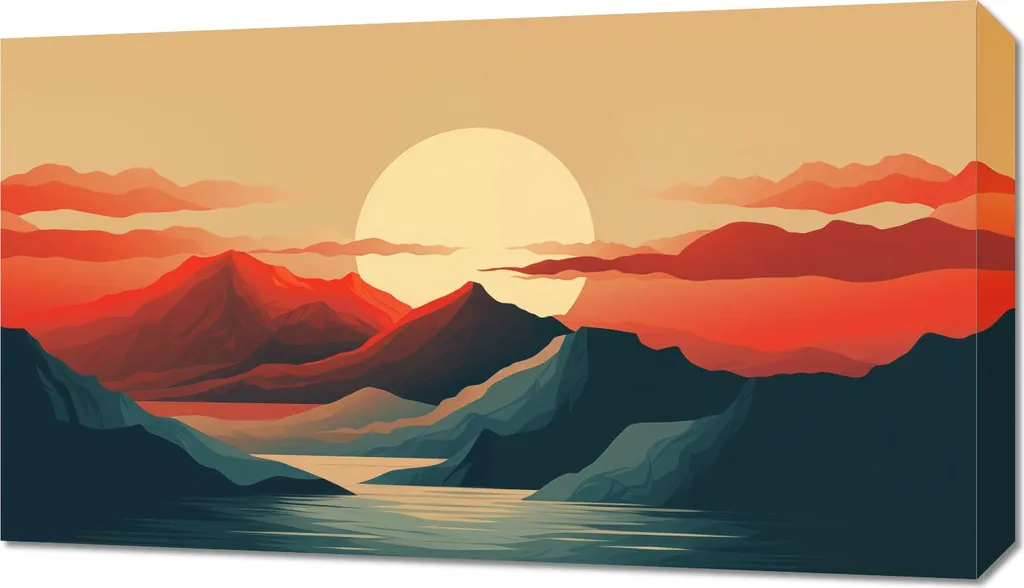 Stampa su Tela Montagna 70x40 cm - Arredo Moderno Soggiorno