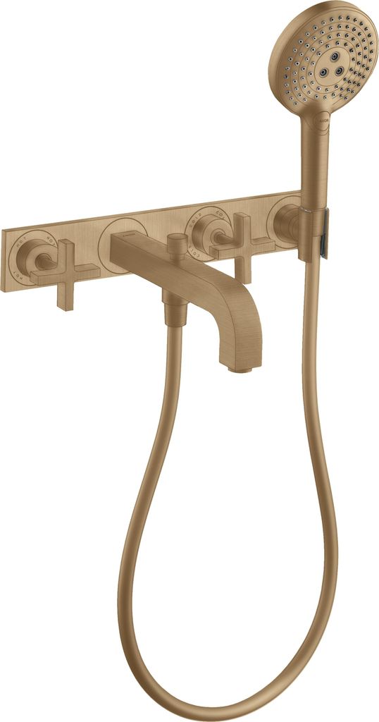 hansgrohe AXOR Citterio 3-Loch Wannenarmatur mit Kreuzgriffen, 39441140