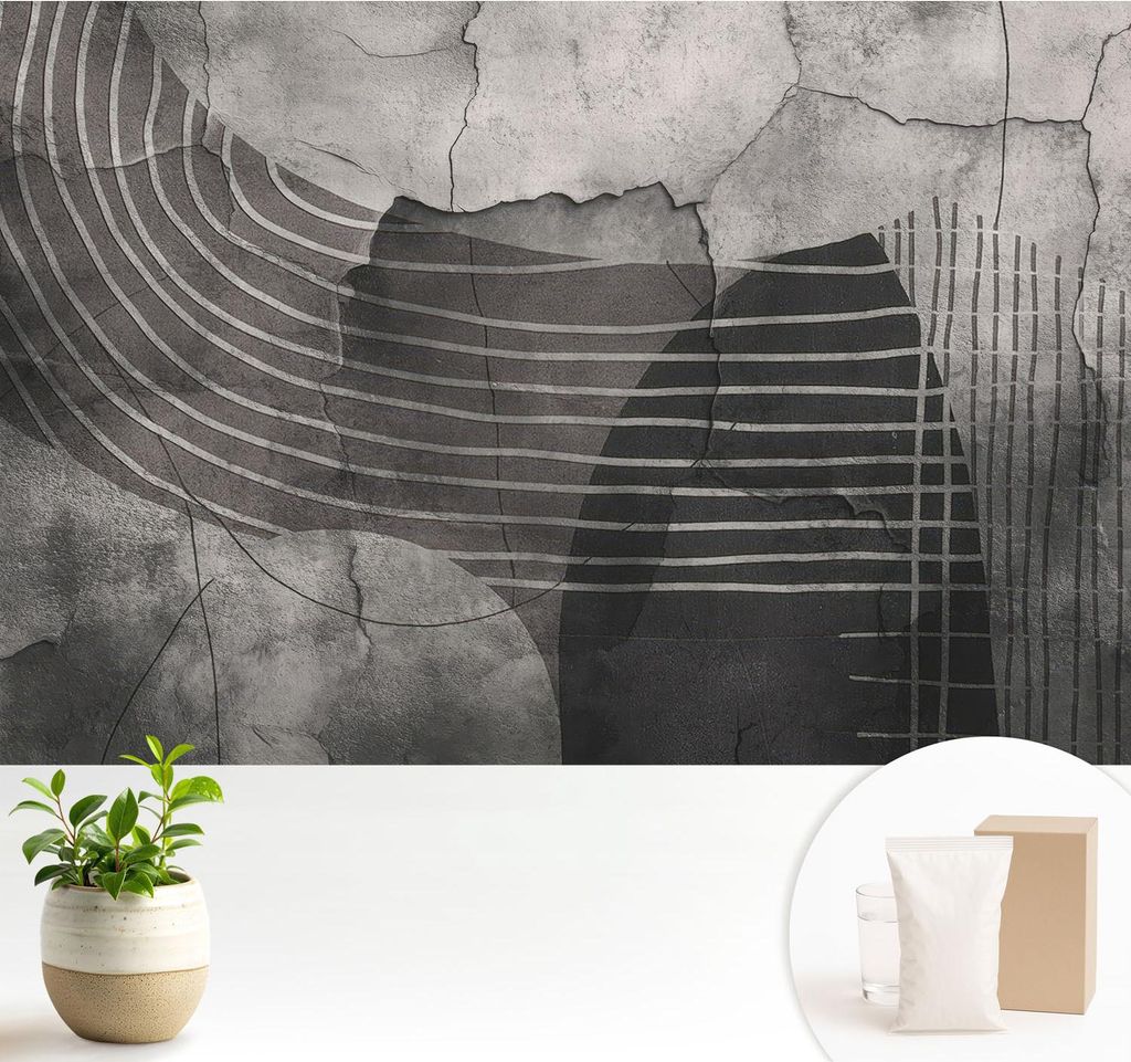 Fototapete - 104x70 cm - Tapete - Wandtapete - Wandbilder - Dekofolie - Tapete Folie - Wand - Dekoration - Wohnzimmer - Abstrakte Linien