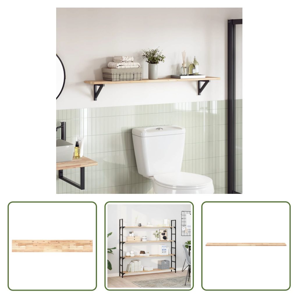 The Living Store Tischplatte 160x20x2 cm Rechteckig Massivholz Akazie