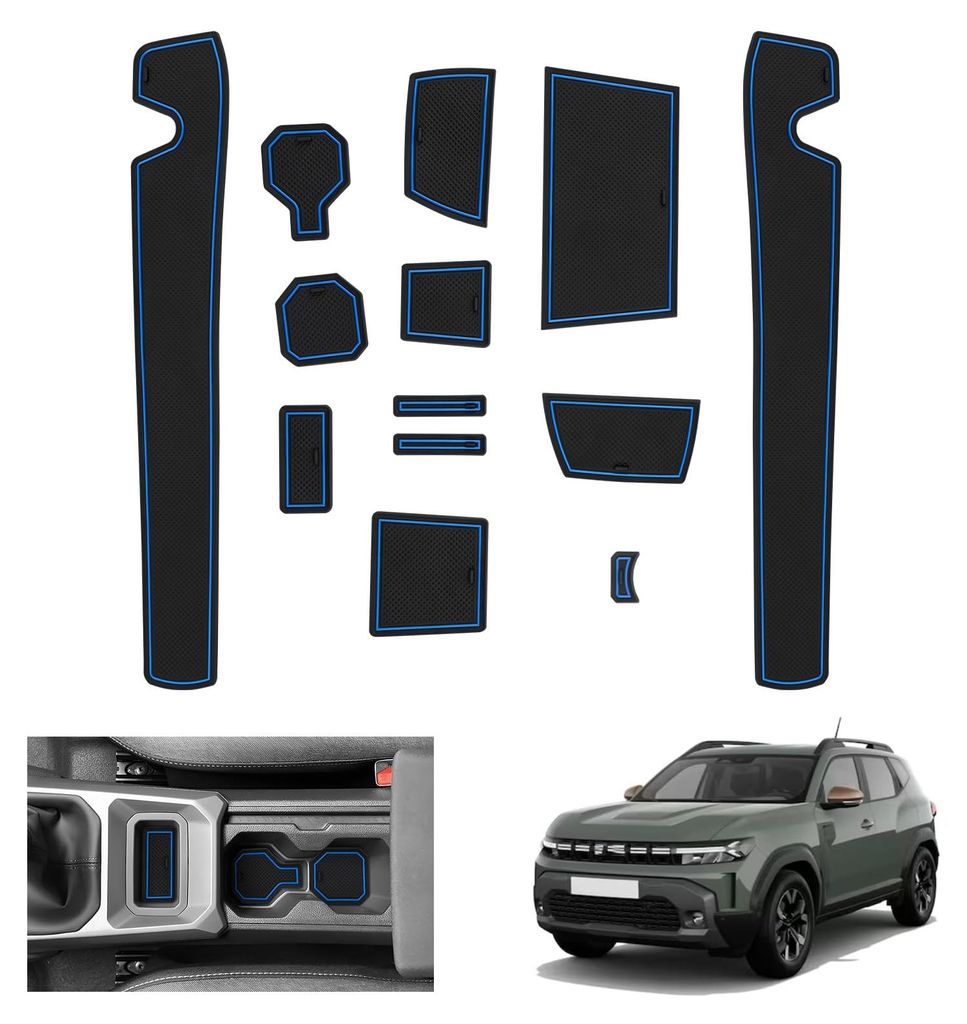 Neue Antirutschmatten für den Dacia Duster 3 (2024, 2025, 2026), Gummimatten für den Dacia Duster III ab 2024 – Antirutschmatten für die Mitte...
