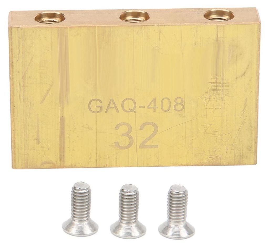 Tragbarer Tremolo-Steg aus Messingblock für Gitarren, korrosionsbeständig, Instrumentenzubehör (32 mm)