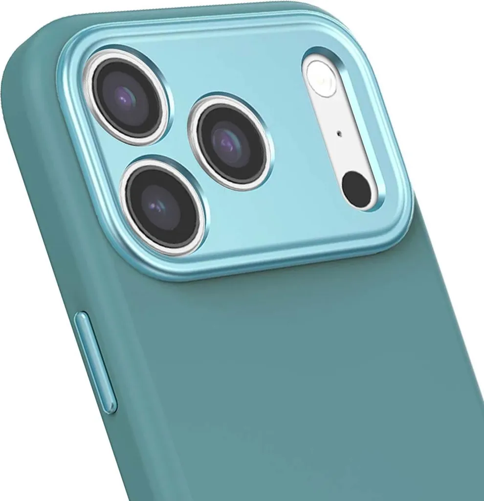 Coque silicone Decoded Retro Blue pour iPhone 17 Pro - Protection chic