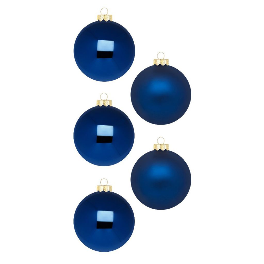 Inge‘s Christmas Decor Midnight Blue, Kugel-Weihnachtsschmuck, Blau, 60 mm, 20 Stück(e), Box