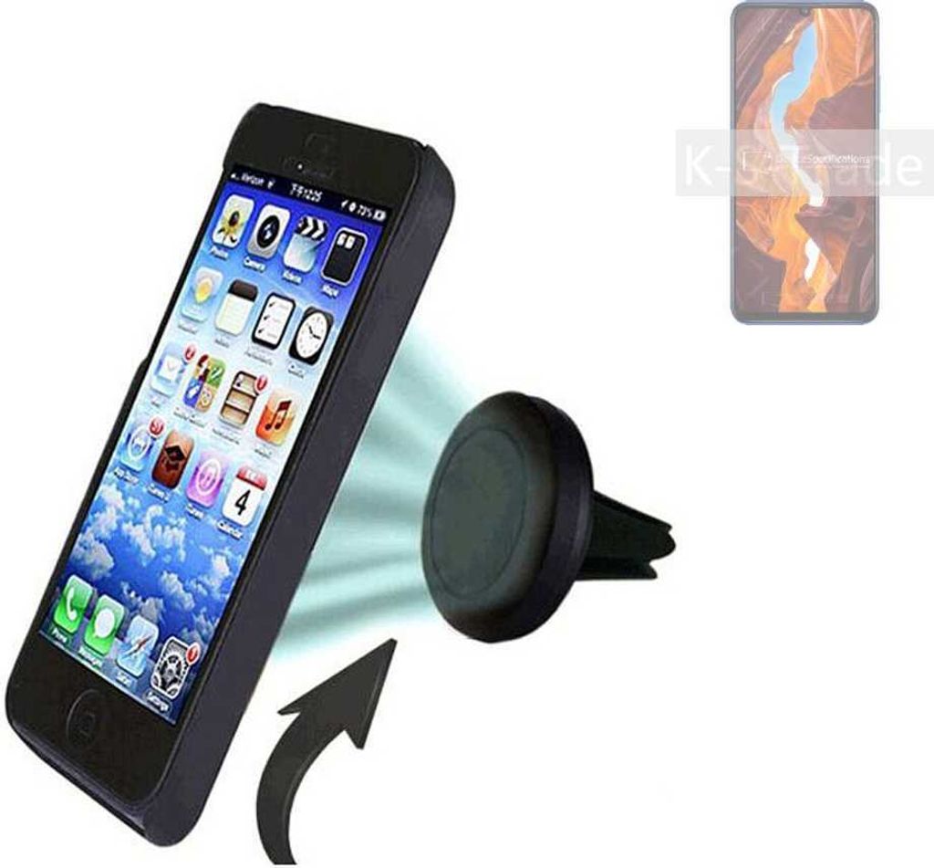 K-S-Trade Kompatibel mit Wiko 10 Auto Handy Halterung KFZ Halter Lüftungsgitterhalterung Air Vent mount Smartphone Halter