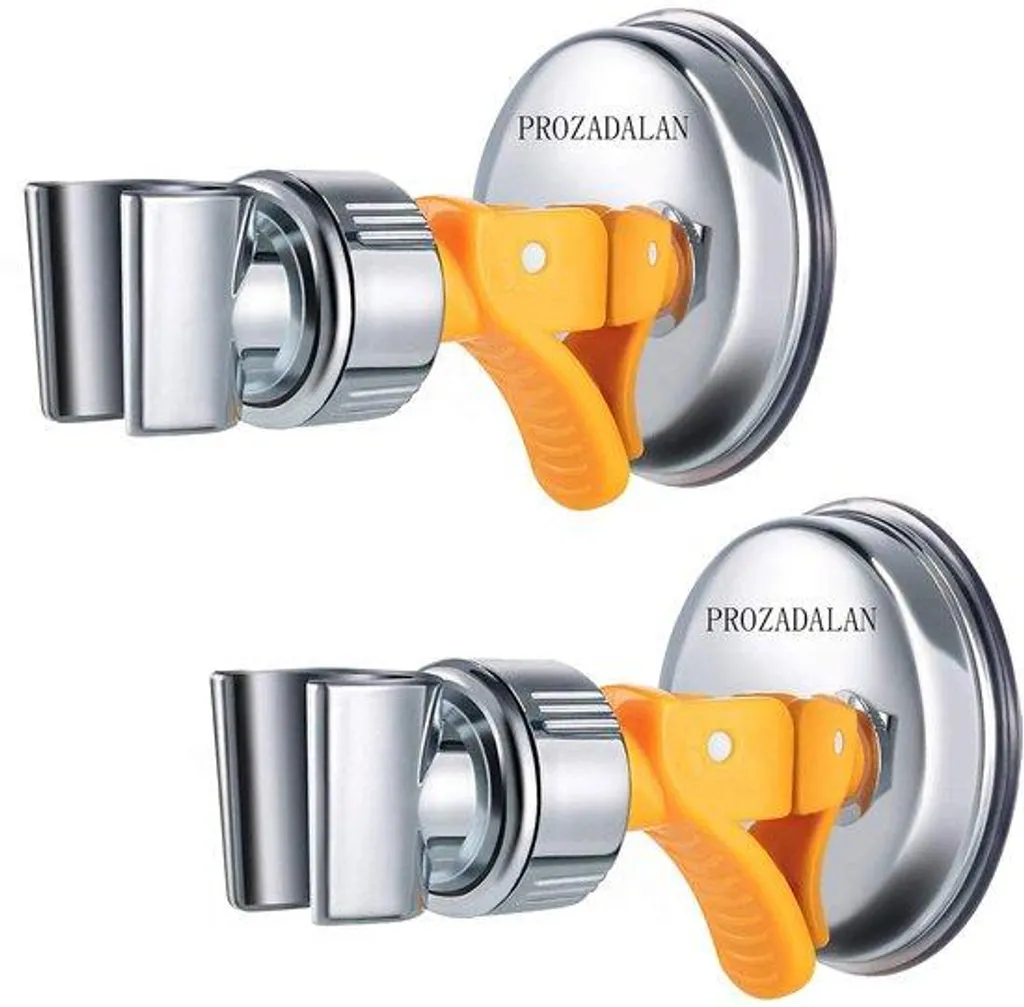 Support de pomme de douche à ventouse orientable 360° en ABS chromé
