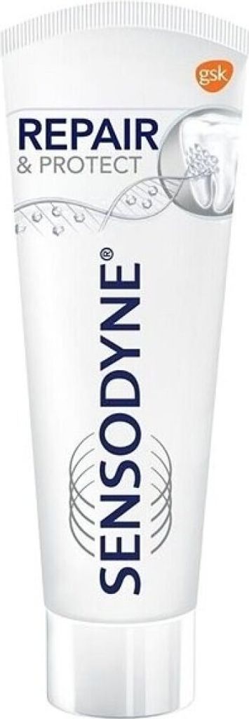 A tube of Sensodyne toothpaste.