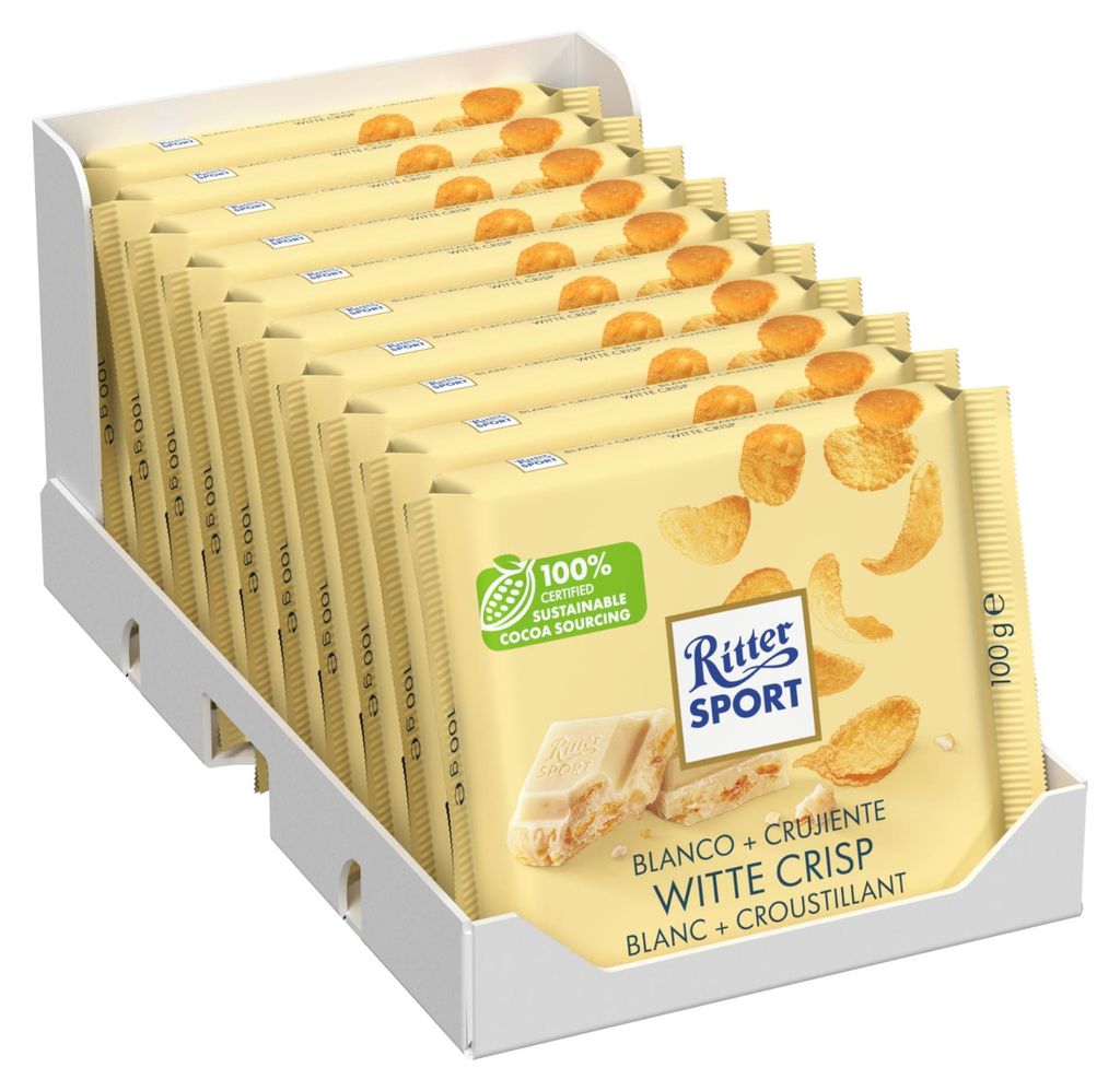 Ritter Sport Weißer Crisp (10x 100gr) Produktbild 