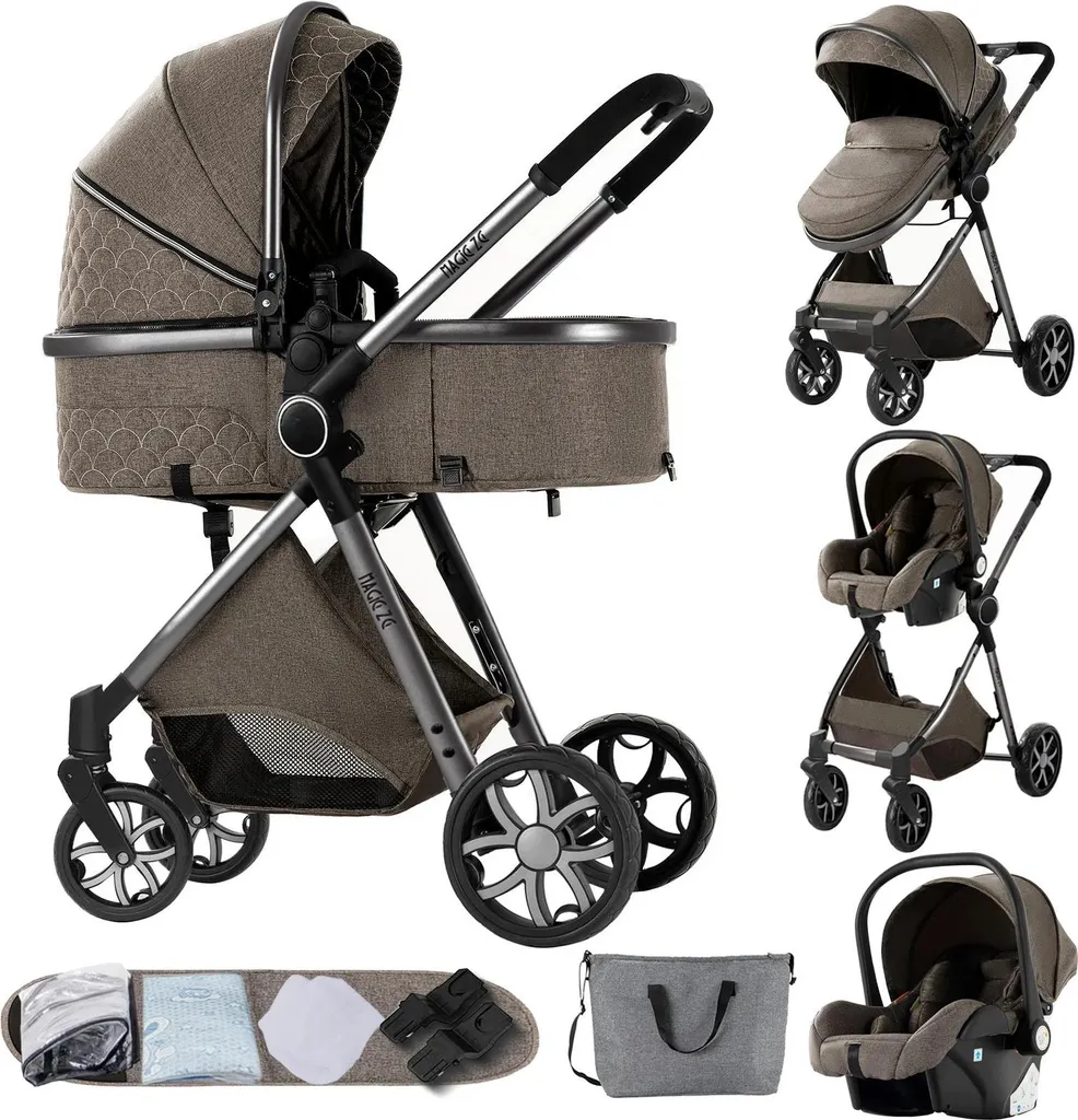 Porte-bébé léger 3 en 1 facile à installer, design épuré brun mohair