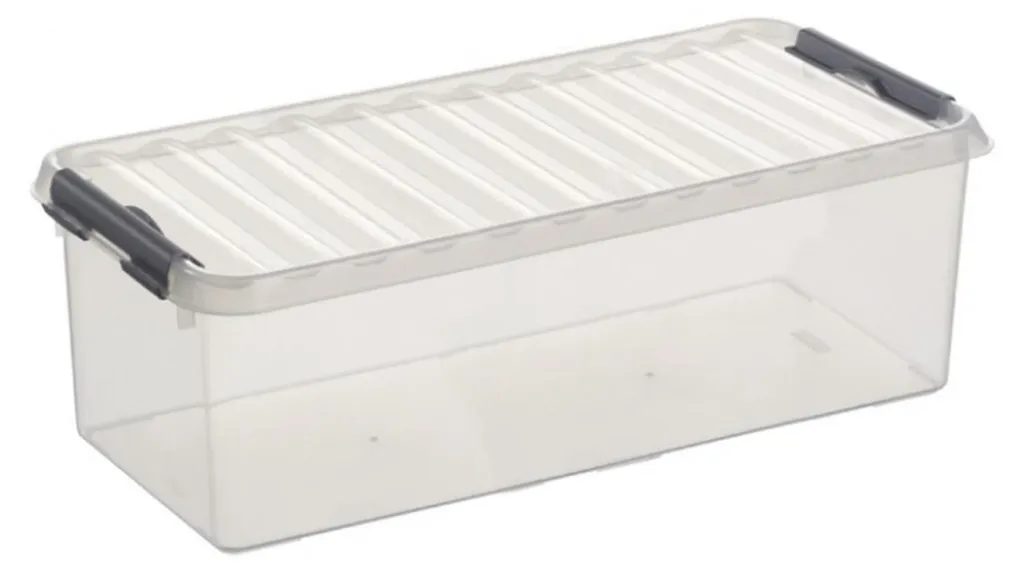 Fini le désordre avec la boîte Q-Line 6,5L transparente empilable