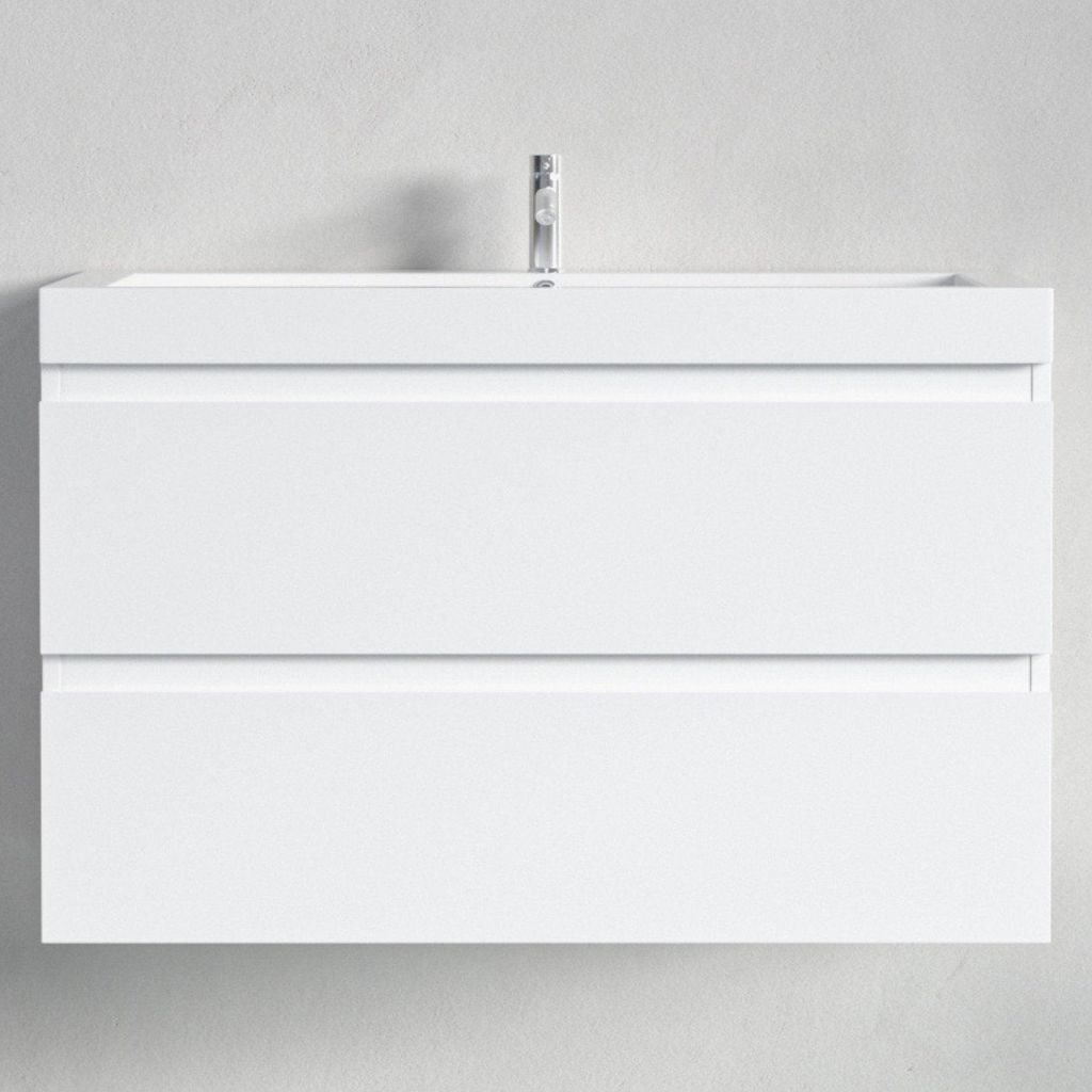 LOMAZOO Badezimmermöbel - Glänzend Weiß - Badmöbel - 80cm Produktbild 