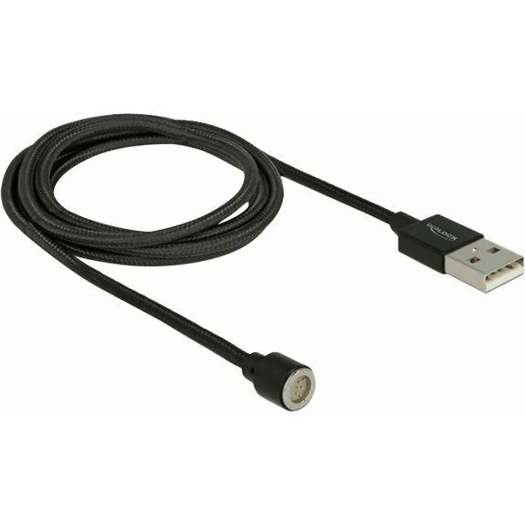 Delock Cavo Magnetico USB 1.1m Nero - Perfetto per Auto e Ufficio