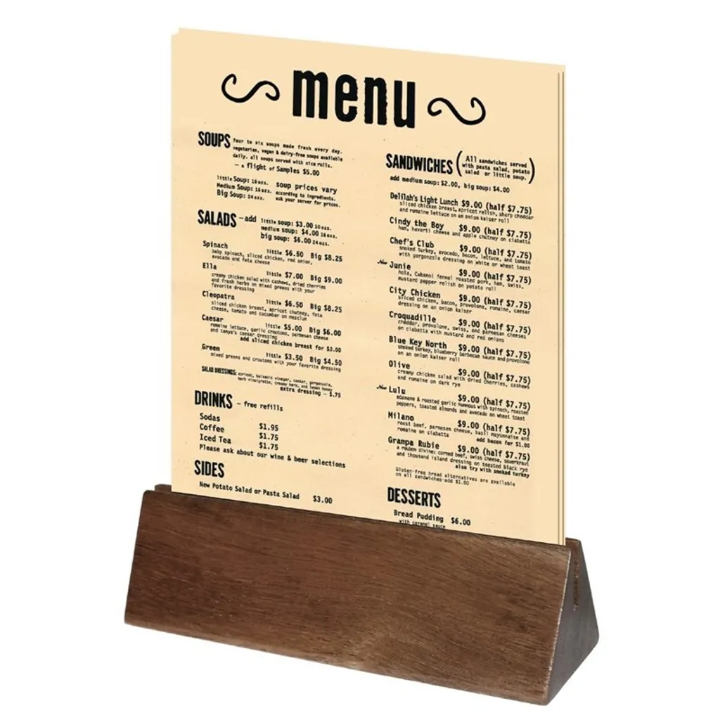 Support porte-carte en bois pour numéros de table et menus (x10)