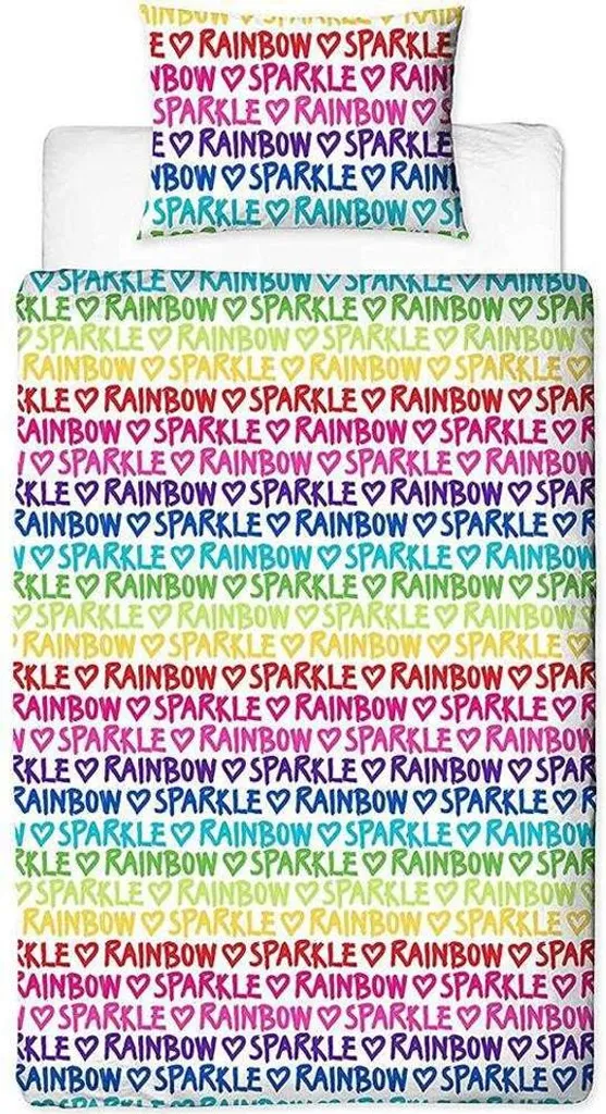 Rainbow High Lueur Parure de Lit Réversible TC132 Multicolore Lit Simple - 2