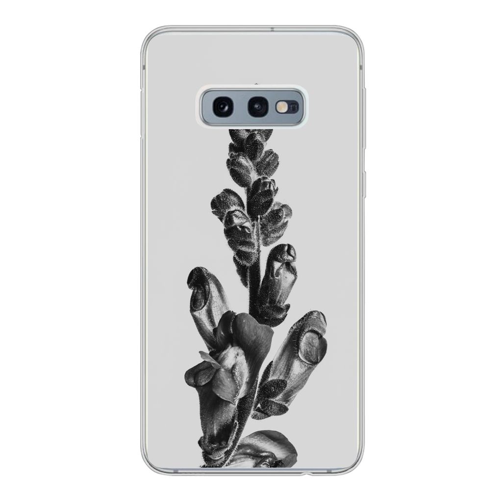 MuchoWow Handyhülle Schutzhülle Hülle für Samsung Galaxy S10e Pflanze - Schwarz - Weiß - Abstrakt Silikon Softcase Handy Hülle - Handy
