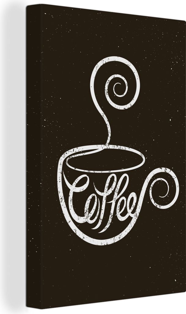 OneMillionCanvasses - Leinwandbilder - 90x140 cm, Sprichwörter - Kreidetafel - Zitate - Kaffee, Wandbilder Kunstdruck Wanddekoration - Wandschmu...