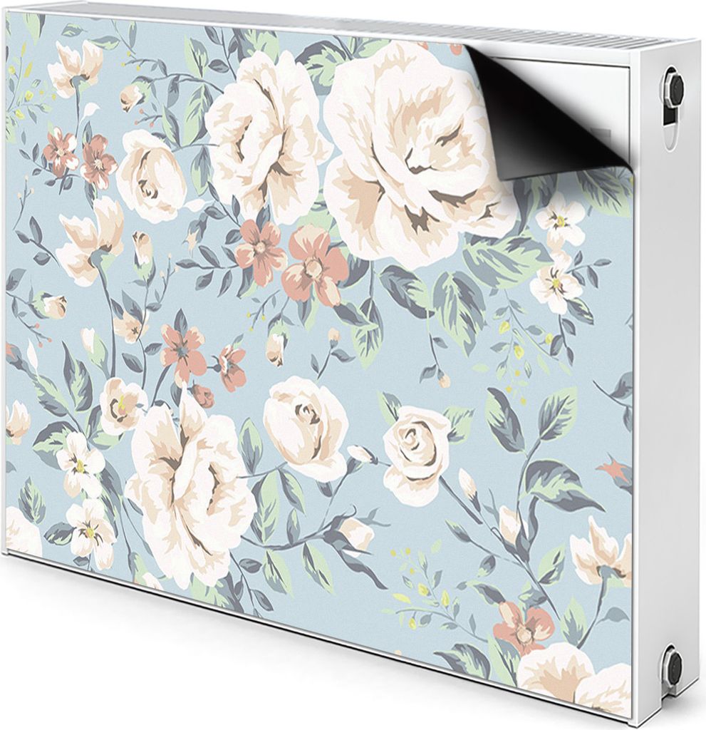 Magnet Radiator Magnet Mat Heizkörper Heizung Verkleidung Abdeckung 100x60 cm - Blumen, Stil, Jahrgang