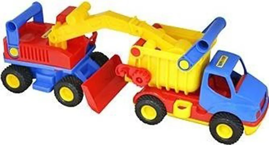 Jouet de Sable et de Jardin Camion Benne avec Pelleteuse Set de 2 Pièces