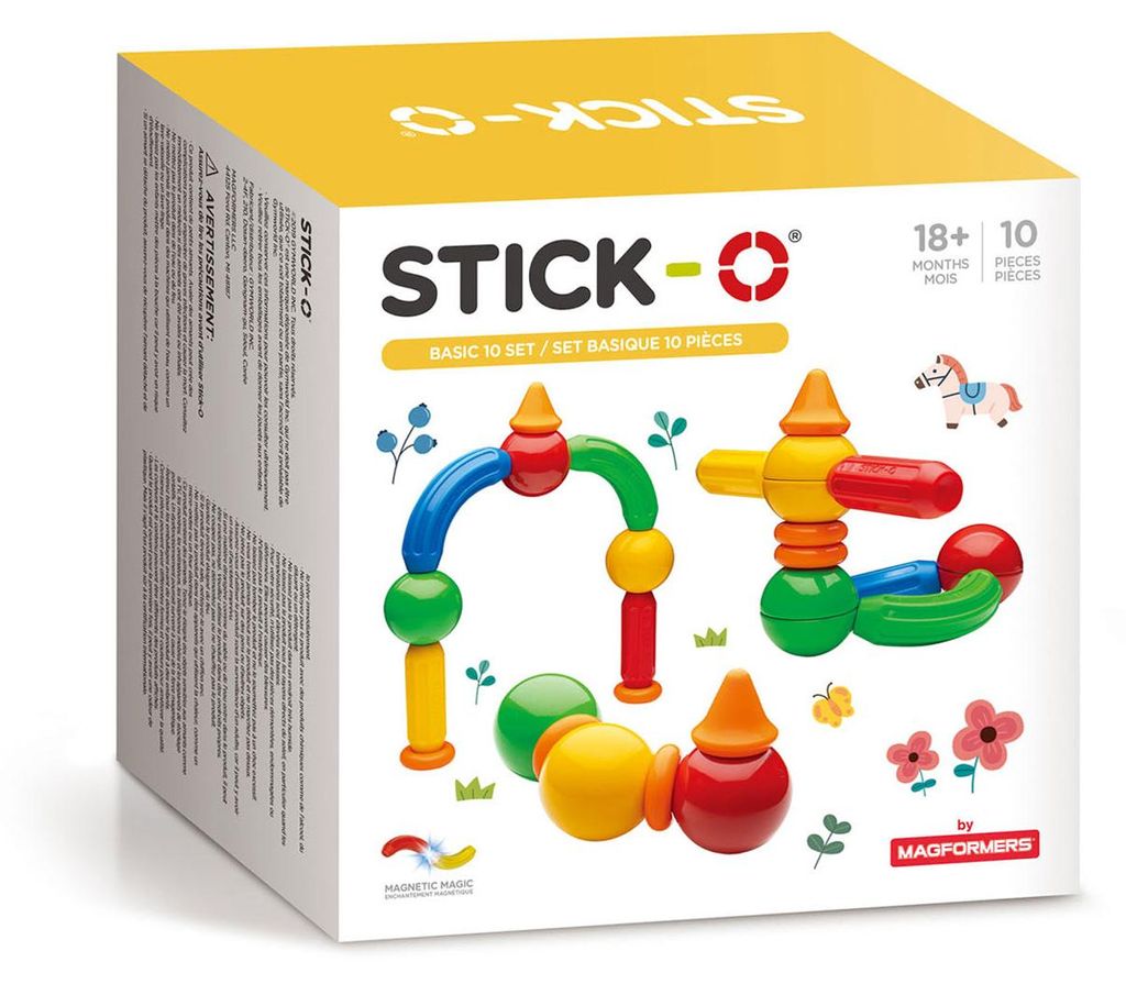 Stick-O magnetisches Bauspielzeug Basisset 10-teilig für Produktbild 