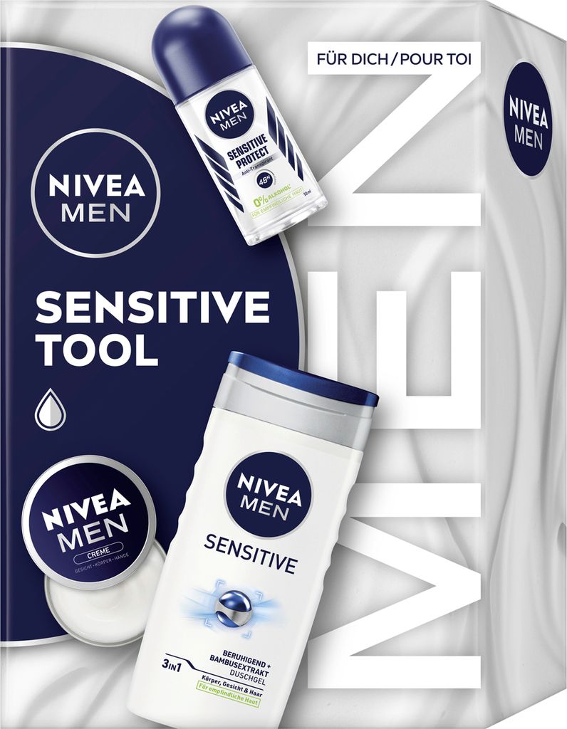 NIVEA MEN Sensitive Tool Geschenkset für Männer 3teilig 338ml