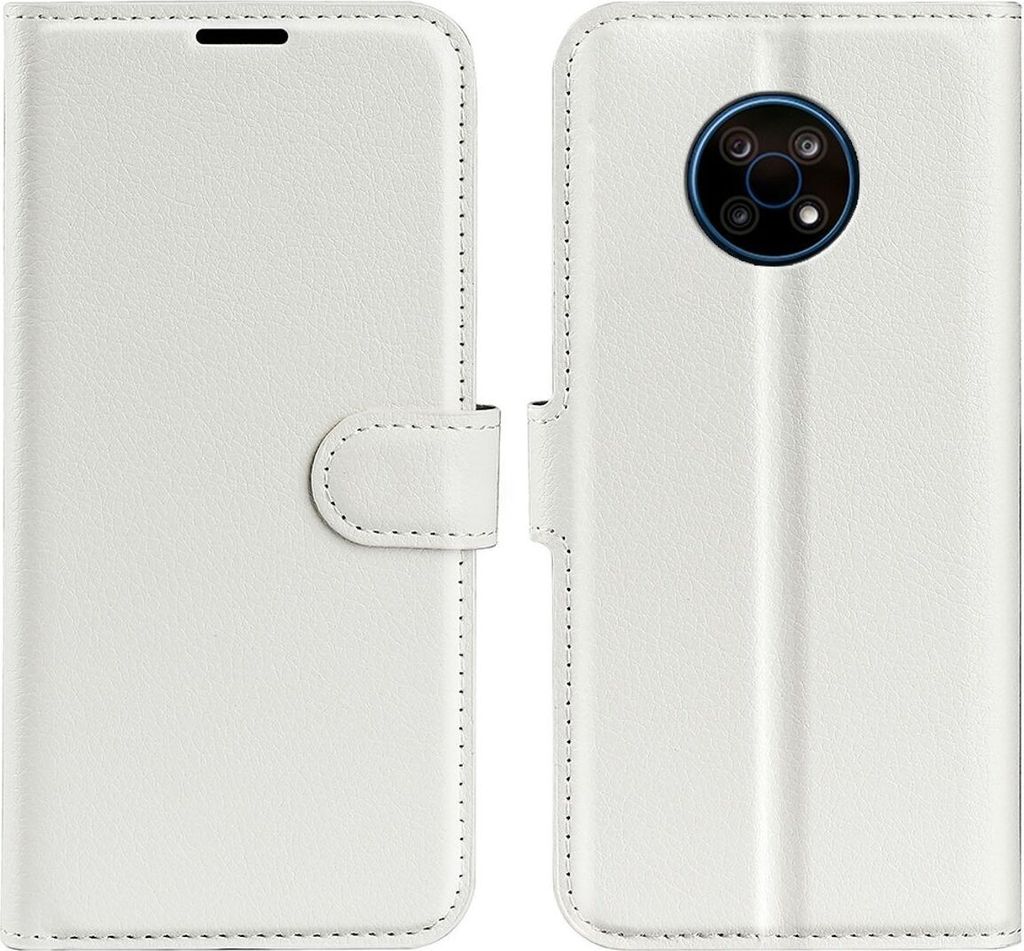 König Design Hülle kompatibel mit Nokia G50 Kunstleder Handyhülle - Handy Case Weiß