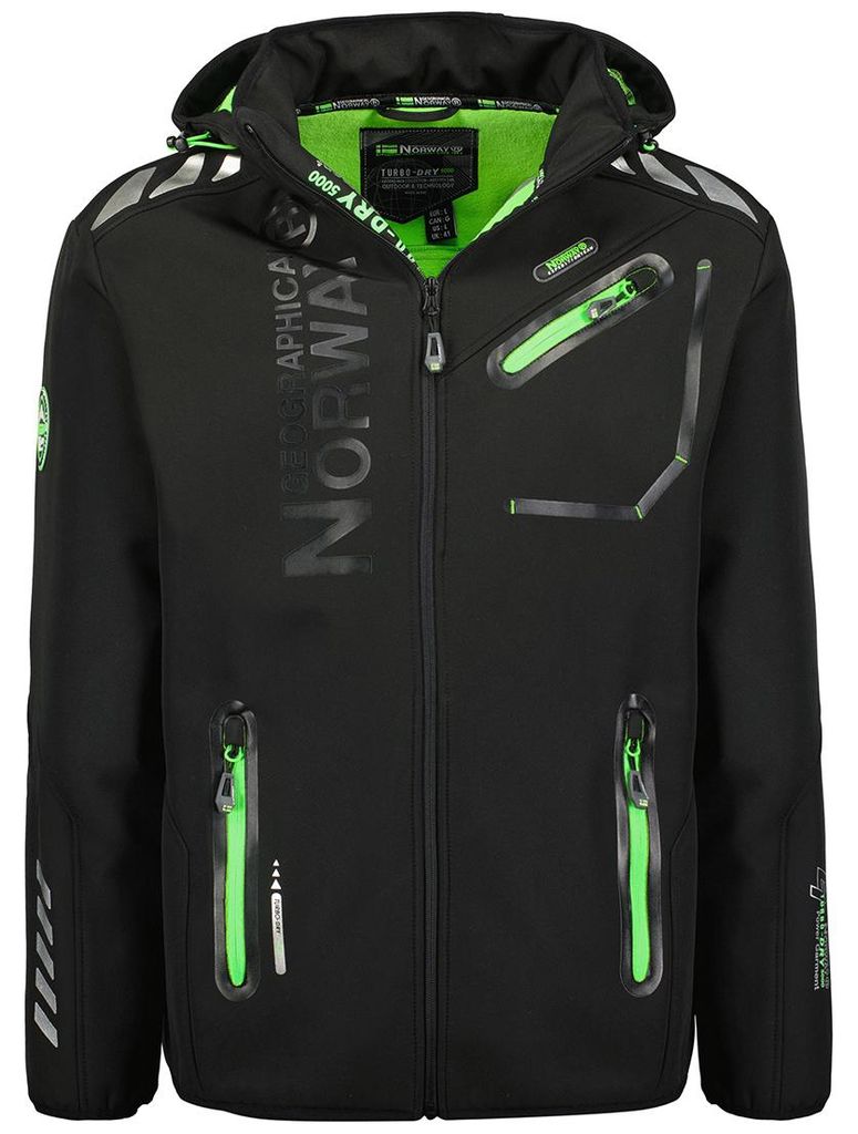 Geographical Norway WY8026H/GN-NOIR / VERT, heren softshell Productafbeelding 