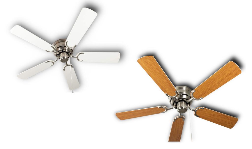 Extra flacher Deckenventilator Pepeo Kisa Deluxe Nickel Produktbild 