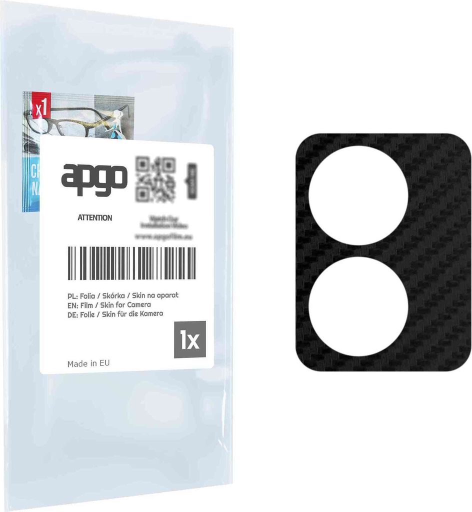 apgo Objektivschutz-Folie, Kameraschutz kompatibel mit Vivo Y02s, Carbon-Imitation, Rückseite Schutzfolie für Kamera-Insel, Hinten Folie, kratzfe...